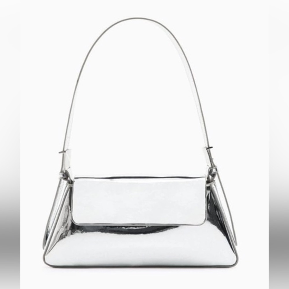 Silver Metallic Shoulder Bag